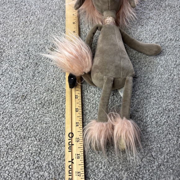 Jellycat Fancy Poodle London Penelope plush stuffed toy dog pink gray glam doll - Picture 11 of 11